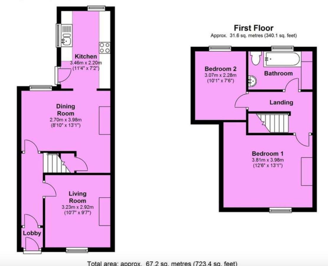 Entire 2-Bedroom House With Garden York Ngoại thất bức ảnh